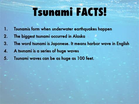 5 interesting facts about tsunamis