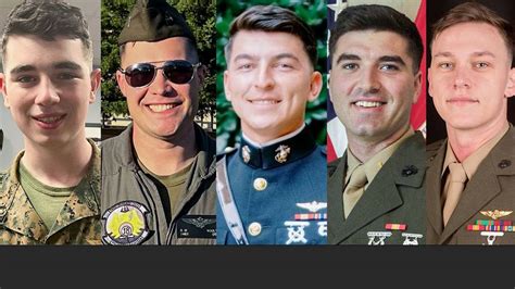 5 marines killed in helicopter crash names