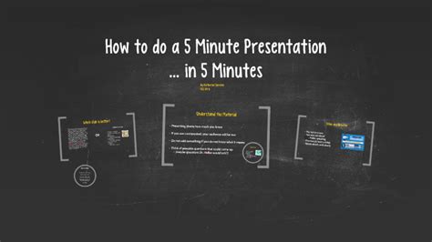 5 minute presentation examples