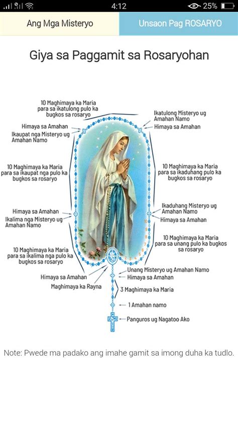 5 mysteries of the holy rosary bisaya version