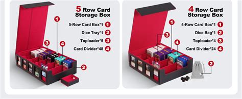 5 row card box