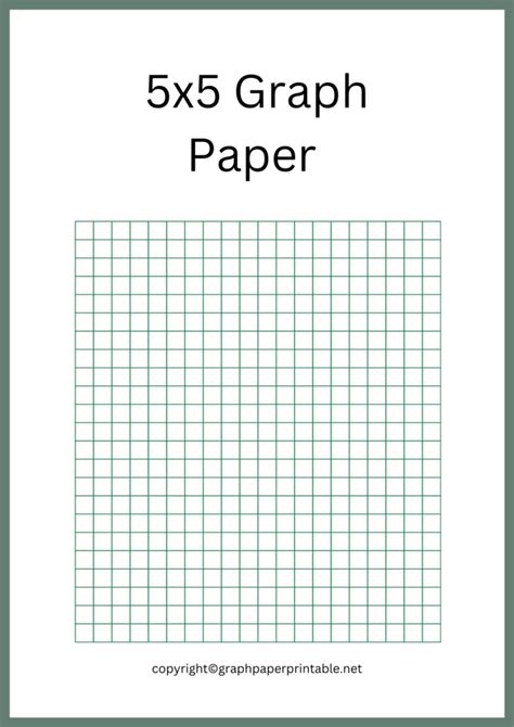 5 X 5 Graph Paper