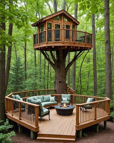 5. Install a deck around your treehouse