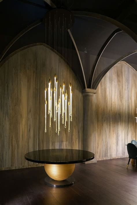 5. Add an unexpected element with a chandelier