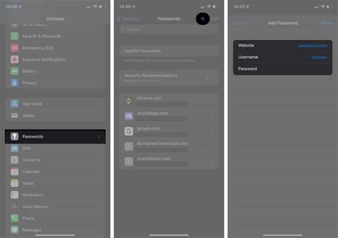5. Add login credentials for a specific website to AutoFill