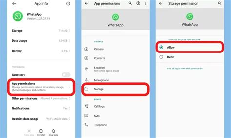 5. Check WhatsApp Storage Permission