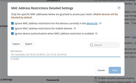 5. Check for MAC Address Restriction