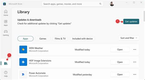 5. Check for Microsoft Store Updates
