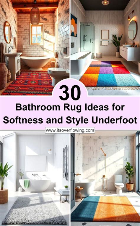 5. Create softness underfoot with rugs in a bathroom