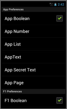 5. From the Android Preferences Menu