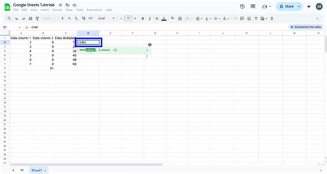 5. How to Sum a Column in Google Sheets