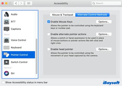 5. How to enable right-click on Mac using Accessibility options