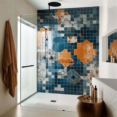 5. Make a statement with shower tile on the floor