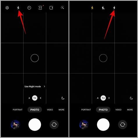 5. Trigger flashlight settings in the Camera app