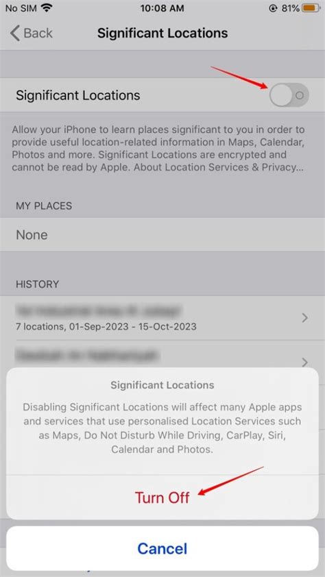 5. Turn ON Significant Locations