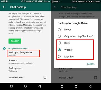 5. Turn on WhatsApp Auto Backup