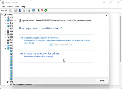 5. Update Wi-Fi Network Adapter Drivers