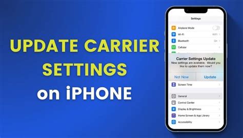 5. Update carrier settings on iPhone