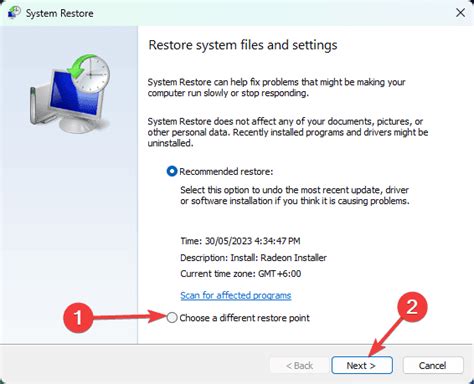 5. Use System Restore Point