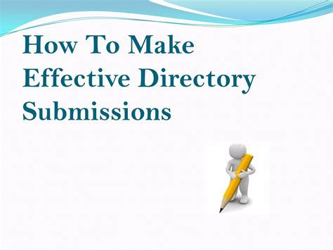 5.Directory submissions:
