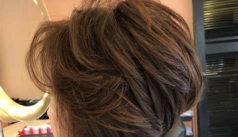 50 代 60 代 女性 の 髪型 『40ヘアスタイル。ミディアム。』 ヘアスタイル ヘアカット レイヤーカットヘア