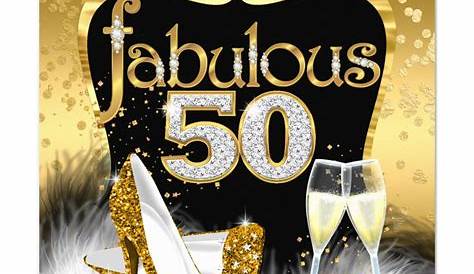 50 and Fabulous Cake Topper Glitter Cake Topper Birthday