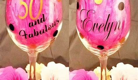 50 And Fabulous Gift Ideas th Birthday Wine Glass Stemless