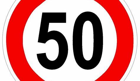 Verkehrsschild -Happy Birthday- zum 50. Geburtstag - Hausnummern und