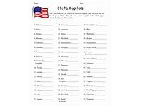 50 States And Capitals 4Th Grade Quiz