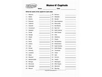 50 States And Capitals Quiz Matching India
