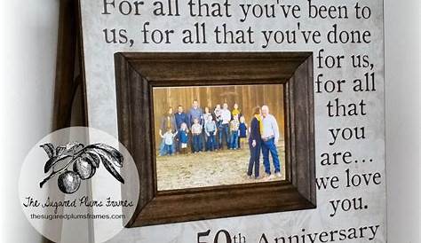 50th Anniversary Gift for Parents Golden 50 Years Wedding