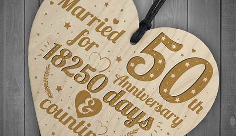 50 Year Anniversary Gifts th Ideas Custom Wood Sign