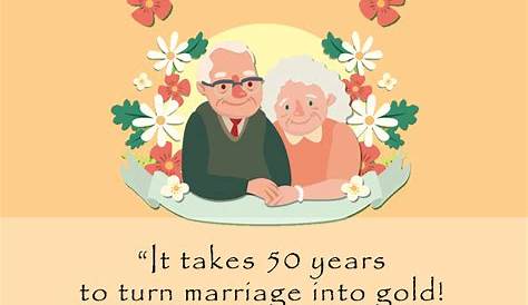 Anniversary Banner Golden 50th wedding anniversary