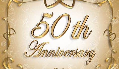 50 Years Wedding Anniversary Images th Card Stock Illustration