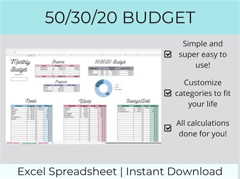 50 30 20 Excel Template