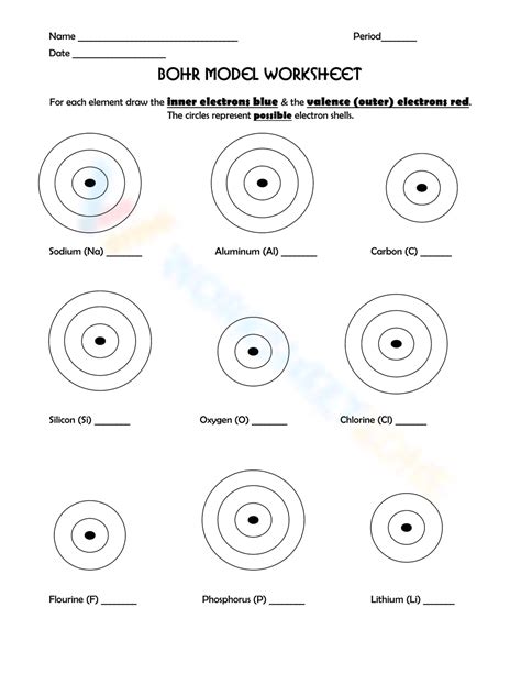 50 Bohr Model Worksheet Answers | Chessmuseum Template Library