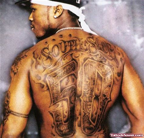 50 Cent & His Gangsta Full Back Piece Tattoo Tattoodo