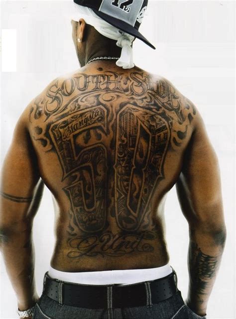 50 Cent Back Tattoo