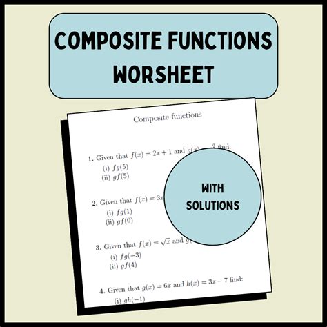50 Composite Function Worksheet Answers | Chessmuseum Template Library
