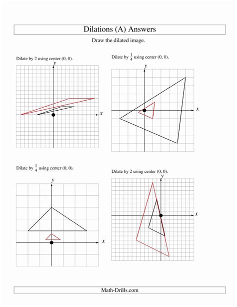 50 Dilations Worksheet Answer Key | Chessmuseum Template Library