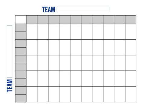 50 Football Squares Template