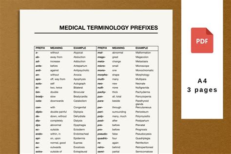50 Medical Terminology Prefixes Worksheet | Chessmuseum Template Library