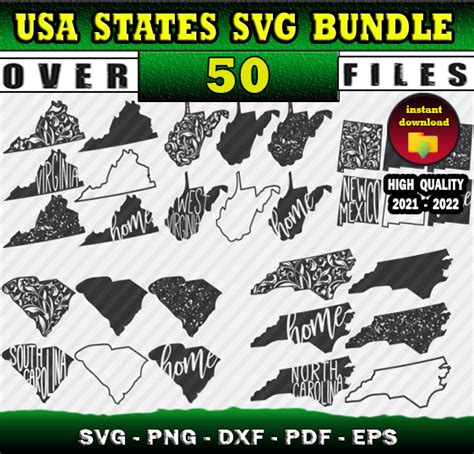 Download 50 States Bundle - Home State Files DXF Files