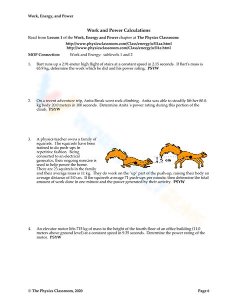 50 Work Energy and Power Worksheet | Chessmuseum Template Library