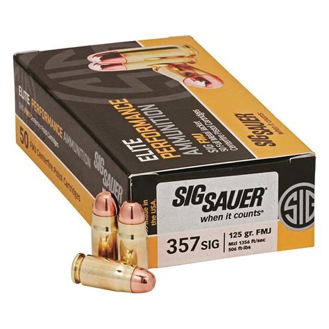 50 Rounds Of Bulk 357 SIG Ammo By Speer - 125gr JHP