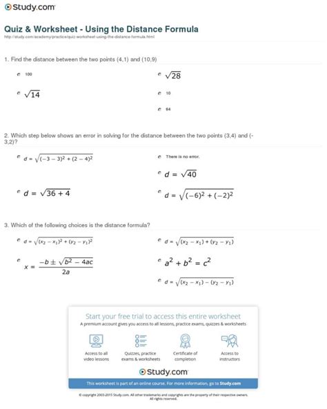 50 the Distance formula Worksheet Answers | Chessmuseum Template Library