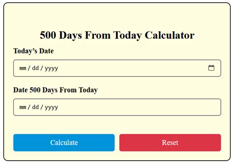 500 Days Back From Today