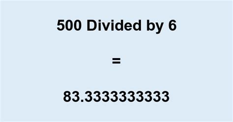 500 Divided By 6.25