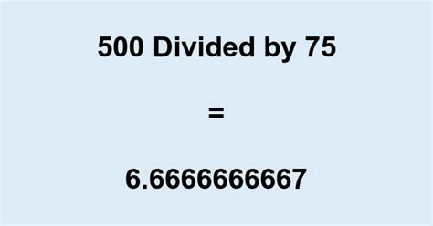 500 Divided By 66