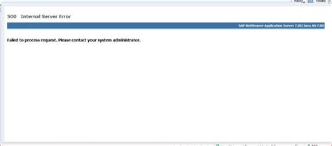 500 internal server error in sap webdynpro